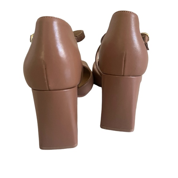 Naturalizer Square Toe Criss Cross Lace  womens dress shoes  size 8 Tan - Picture 6 of 9